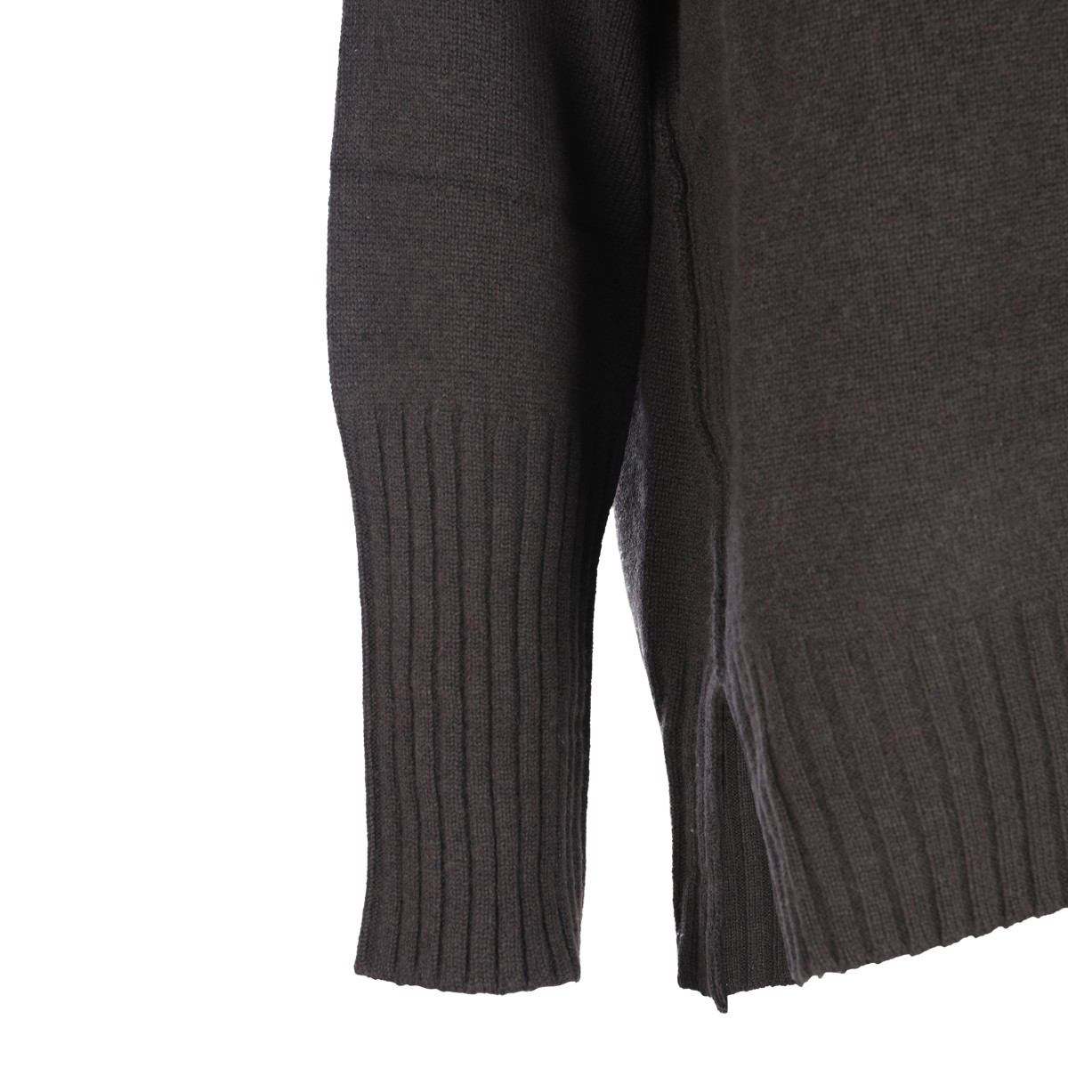 DARK BROWN WOOL PORZIA KNITWEAR