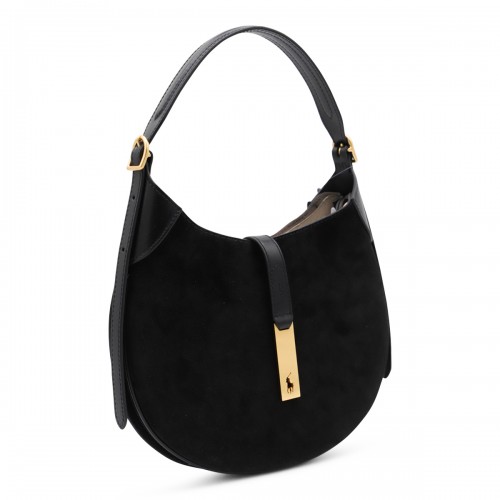 BLACK LEATHER SHOULDER BAG