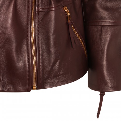 DARK BROWN LEATHER JACKET