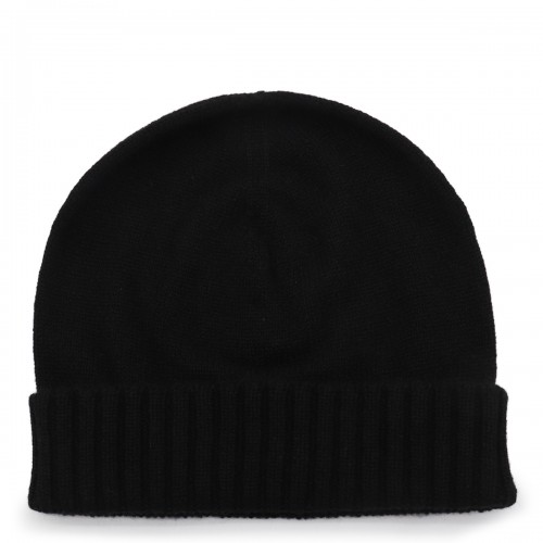BLACK WOOL BEANIE