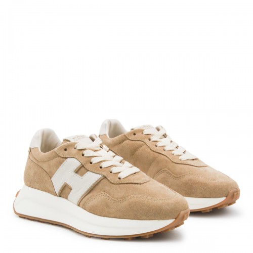 BEIGE LEATHER SNEAKERS