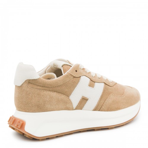 BEIGE LEATHER SNEAKERS
