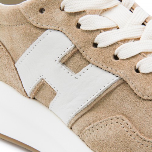 BEIGE LEATHER SNEAKERS