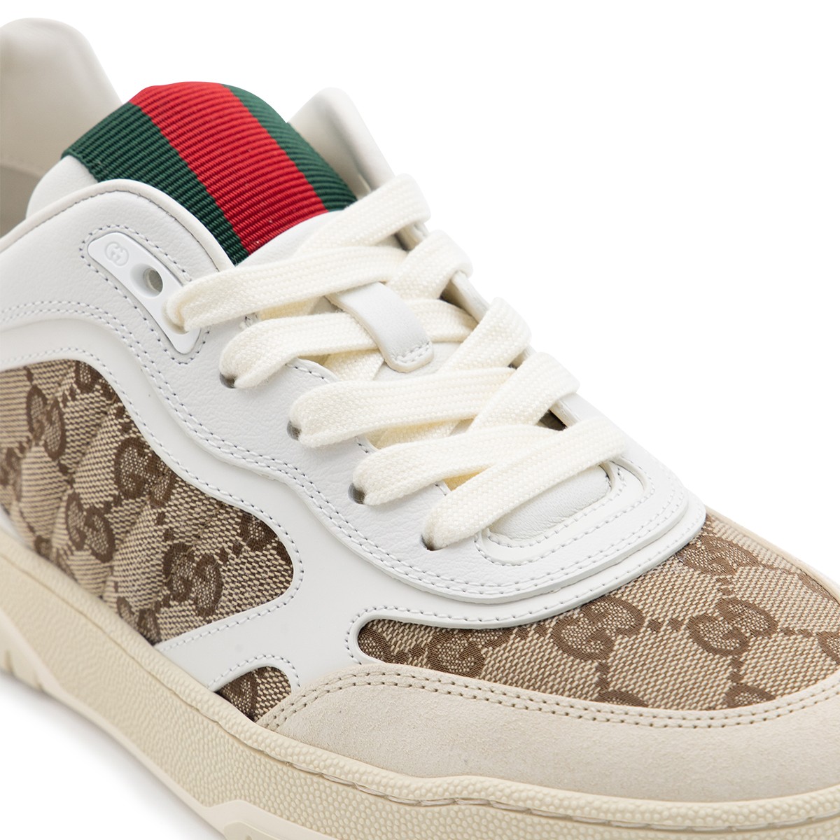 BEIGE AND WHITE LEATHER SNEAKERS BEIGE AND WHITE LEATHER SNEAKERS