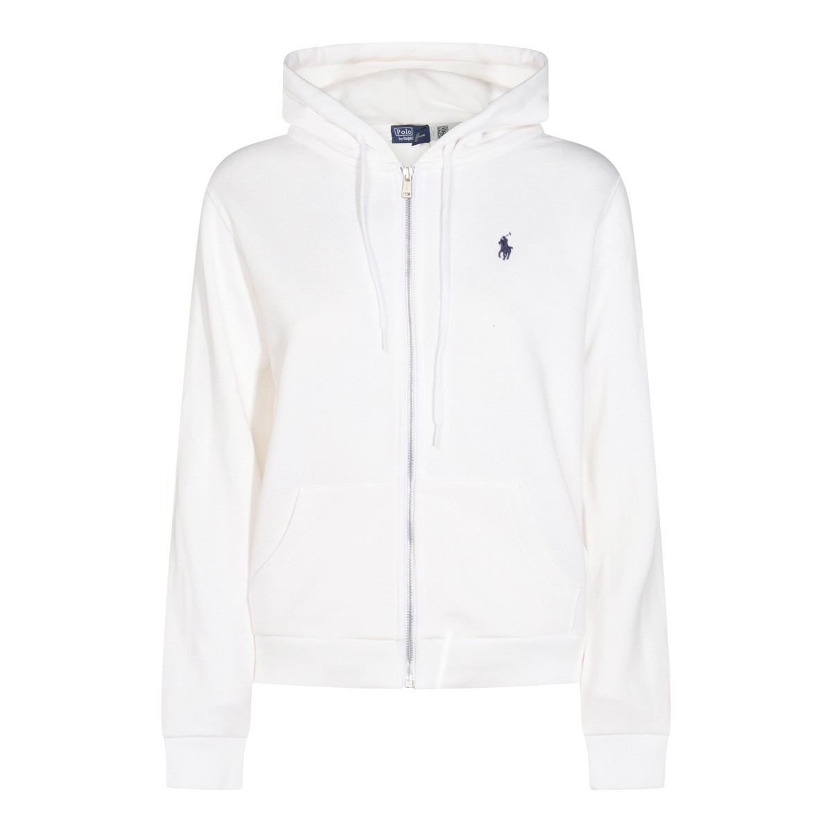 WHITE COTTON SWEATSHIRT