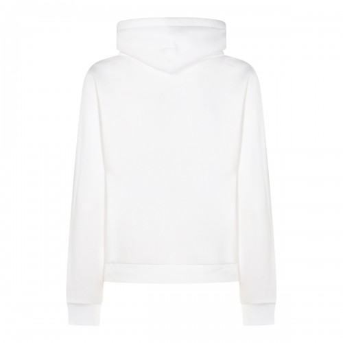 WHITE COTTON SWEATSHIRT