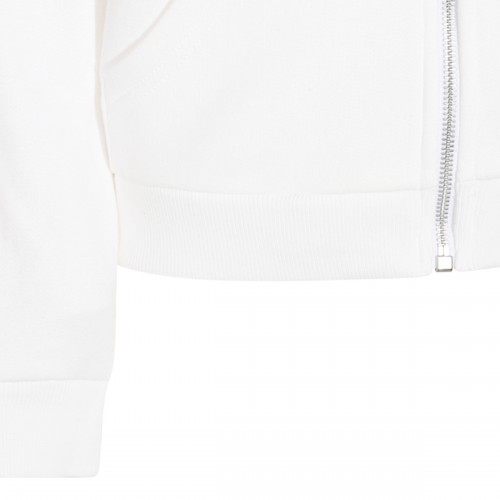 WHITE COTTON SWEATSHIRT