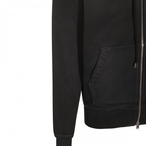 BLACK COTTON SWEATSHIRT