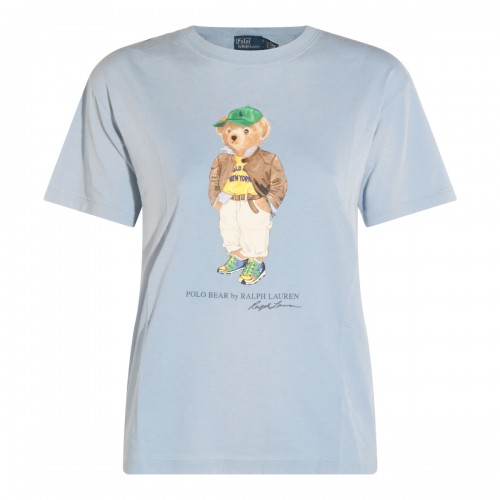 LIGHT BLUE COTTON T-SHIRT