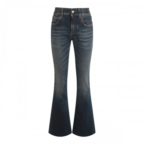 DARK BLUE COTTON JEANS
