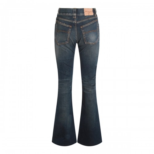 DARK BLUE COTTON JEANS 2