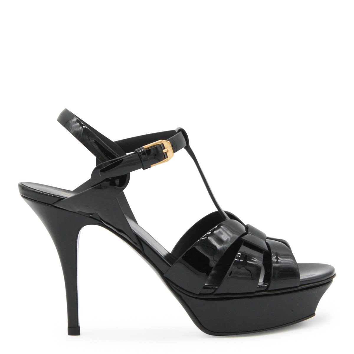 BLACK LEATHER TRIBUTE 75 SANDALS