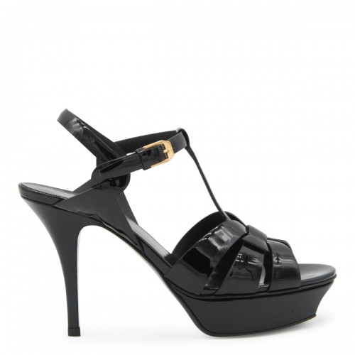BLACK LEATHER TRIBUTE 75 SANDALS