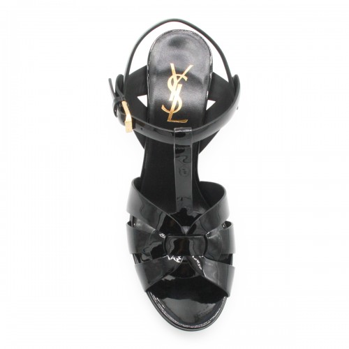 BLACK LEATHER TRIBUTE 75 SANDALS