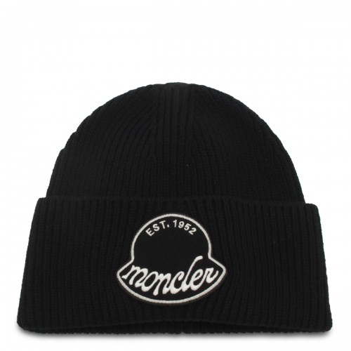 BLACK WOOL BEANIE