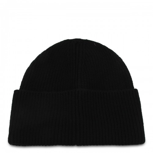 BLACK WOOL BEANIE