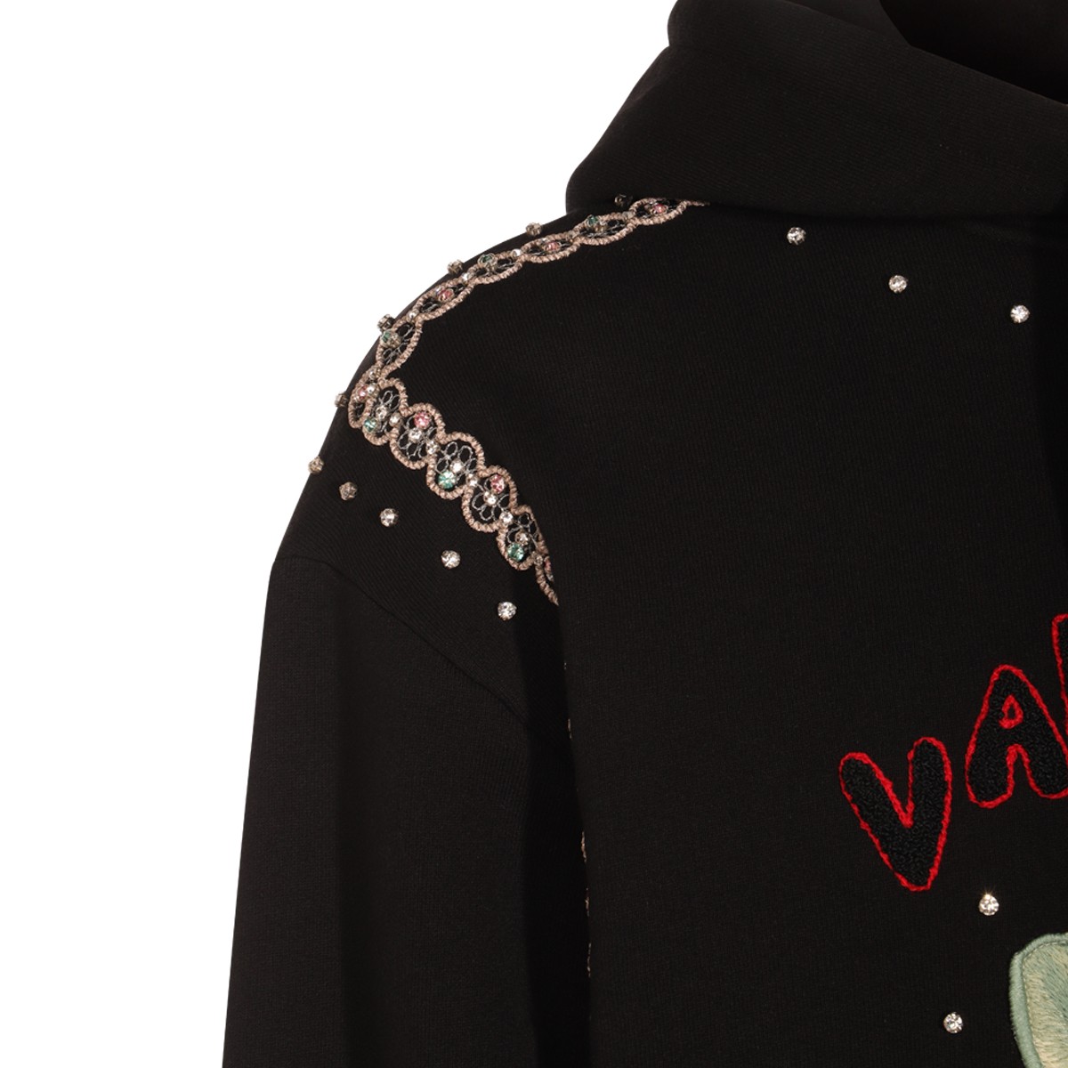 BLACK COTTON SWEATSHIRT BLACK COTTON SWEATSHIRT