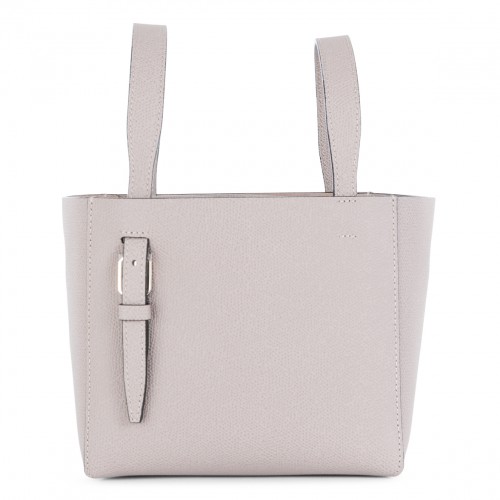 GREY LEATHER MINI BUCKET