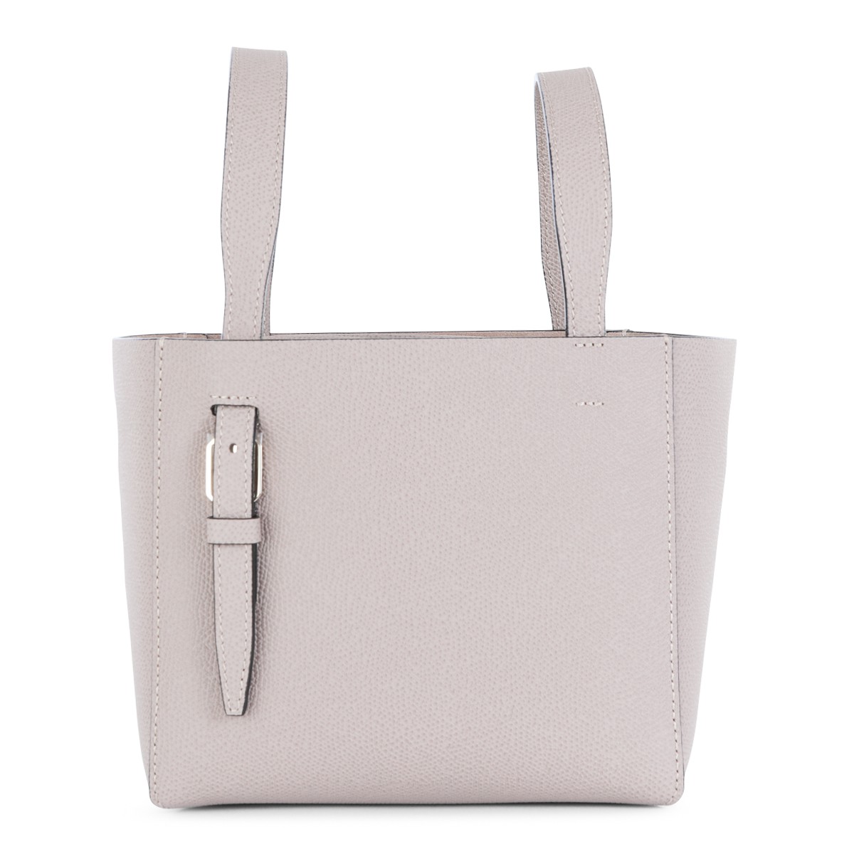 GREY LEATHER MINI BUCKET