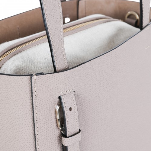 GREY LEATHER MINI BUCKET