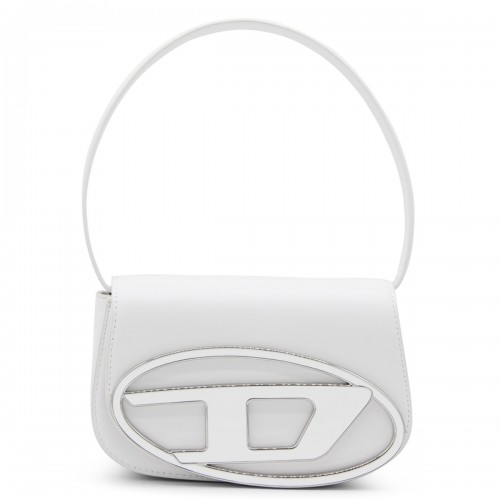 WHITE LEATHER 1DR SHOULDER BAH