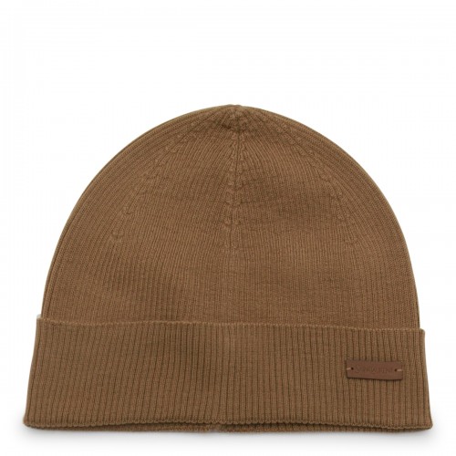BROWN WOOL BEANIE