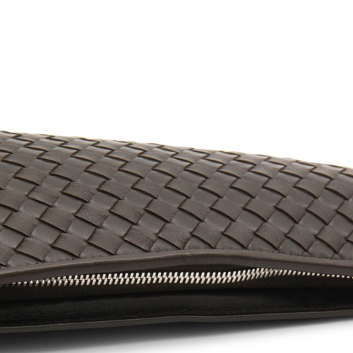 DARK BROWN LEATHER SLING VENETO BAG