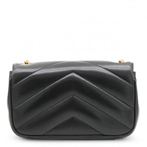 BLACK LEATHER LOULOU MINI BAG