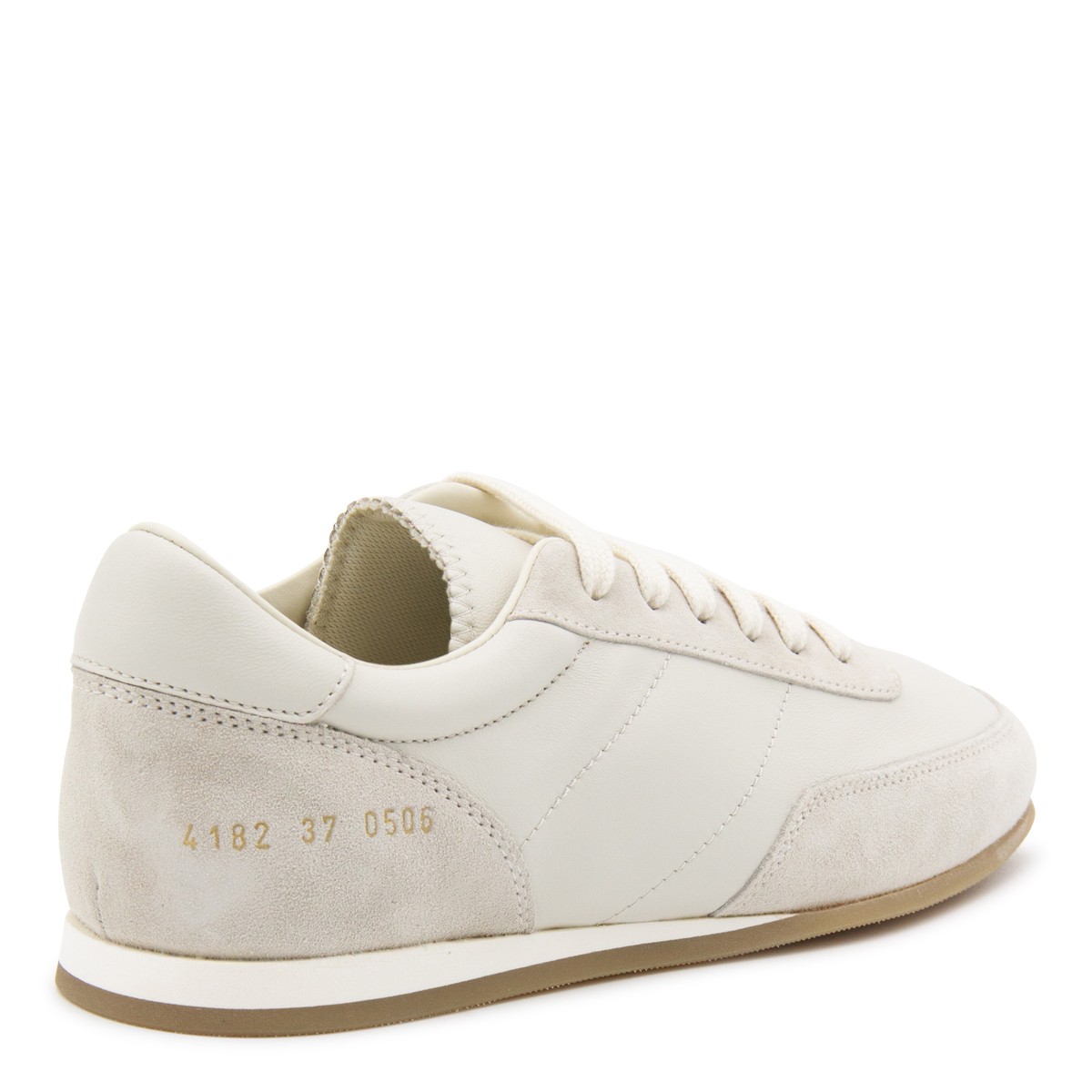 WHITE LEATHER MINIMAL RUNNER SNEAKERS