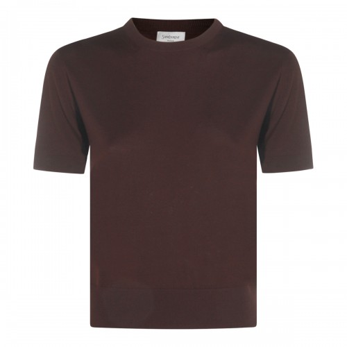 BROWN WOOL KNITWEAR