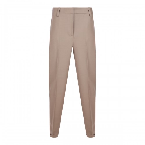BEIGE WOOL SAVONA PANTS