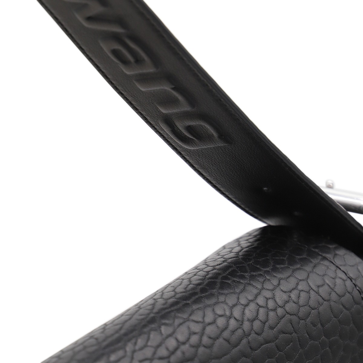 BLACK LEATHER RICCO MEDIUM SHOULDER BAG