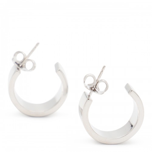 SILVER METAL EARRINGS
