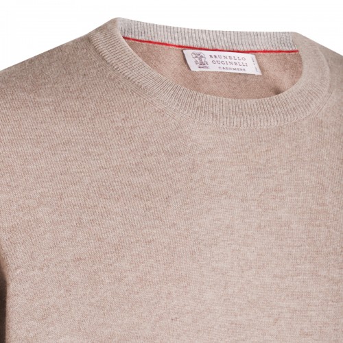 LIGHT BEIGE CASHMERE KNITWEAR