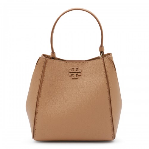BROWN LEATHER MCGRAW SMALL SATCHEL