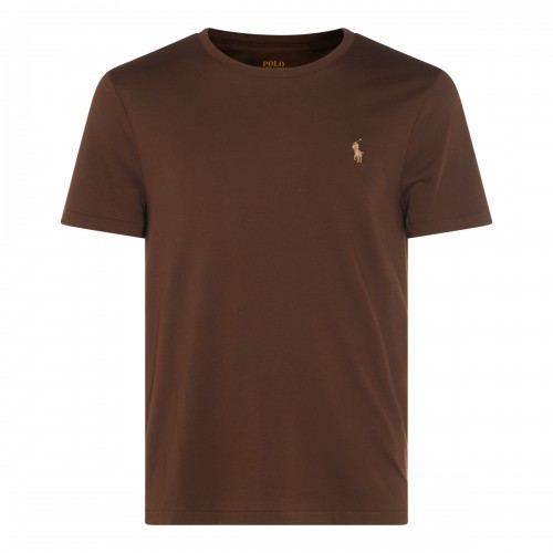 BROWN COTTON T-SHIRT