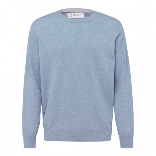 LIGHT BLUE COTTON KNITWEAR
