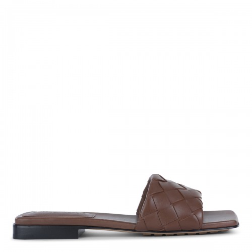 BROWN LEATHER SANDALS