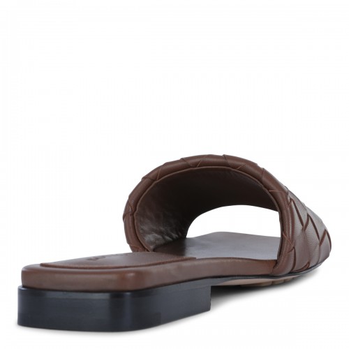 BROWN LEATHER SANDALS