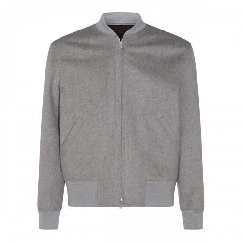 GREY WOOL CASUAL JACKET
