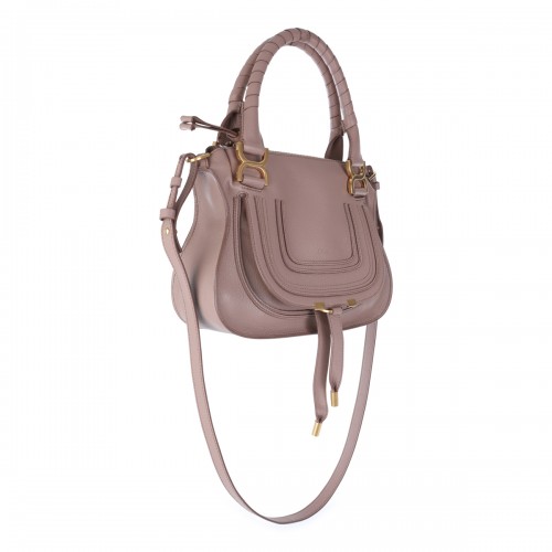 LIGHT ROSE LEATHER MARCIE TOP HANDLE BAG