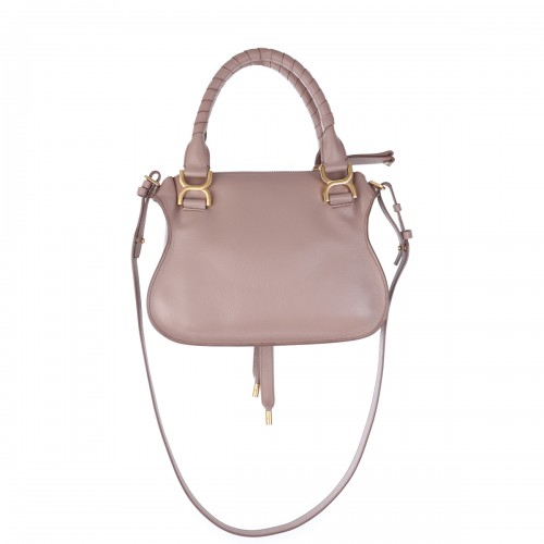 LIGHT ROSE LEATHER MARCIE TOP HANDLE BAG