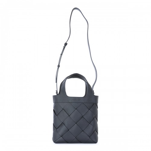 BLACK LEATHER DIAGO SMALL BAG