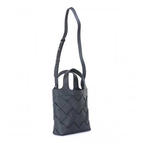 BLACK LEATHER DIAGO SMALL BAG