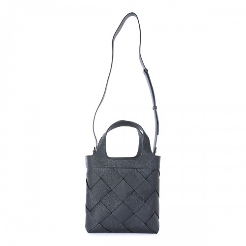 BLACK LEATHER DIAGO SMALL BAG