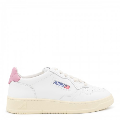 WHITE AND PINK LEATHER...