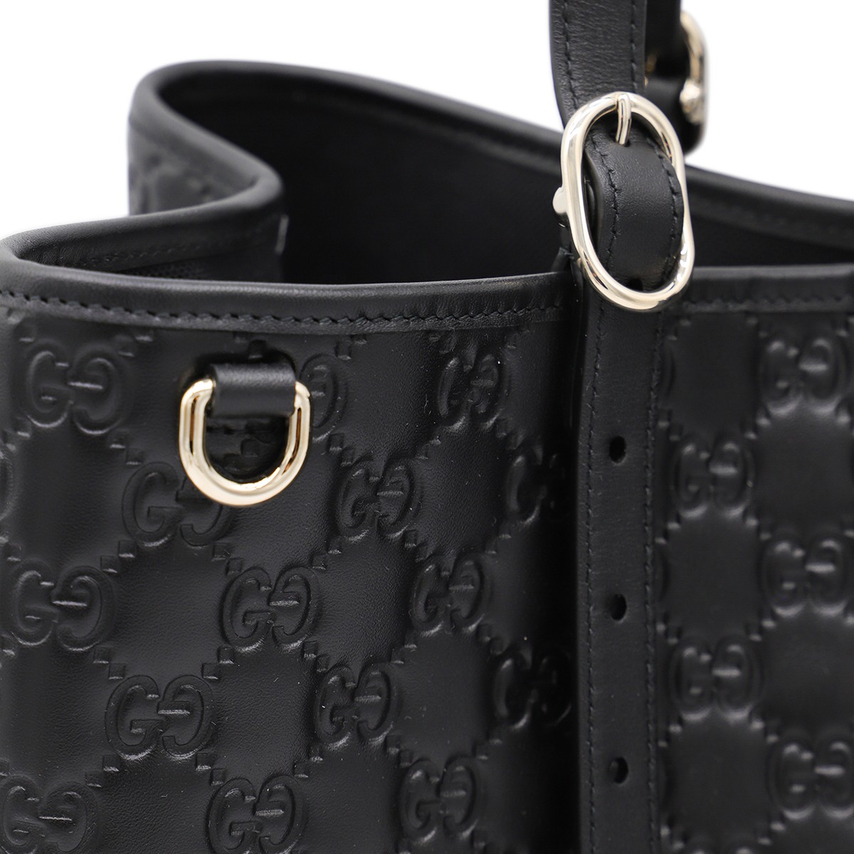 BLACK LEATHER EMBLEM BIG TOTES