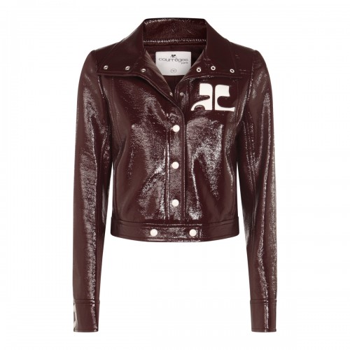 BURGUNDY COTTON CASUAL JACKET