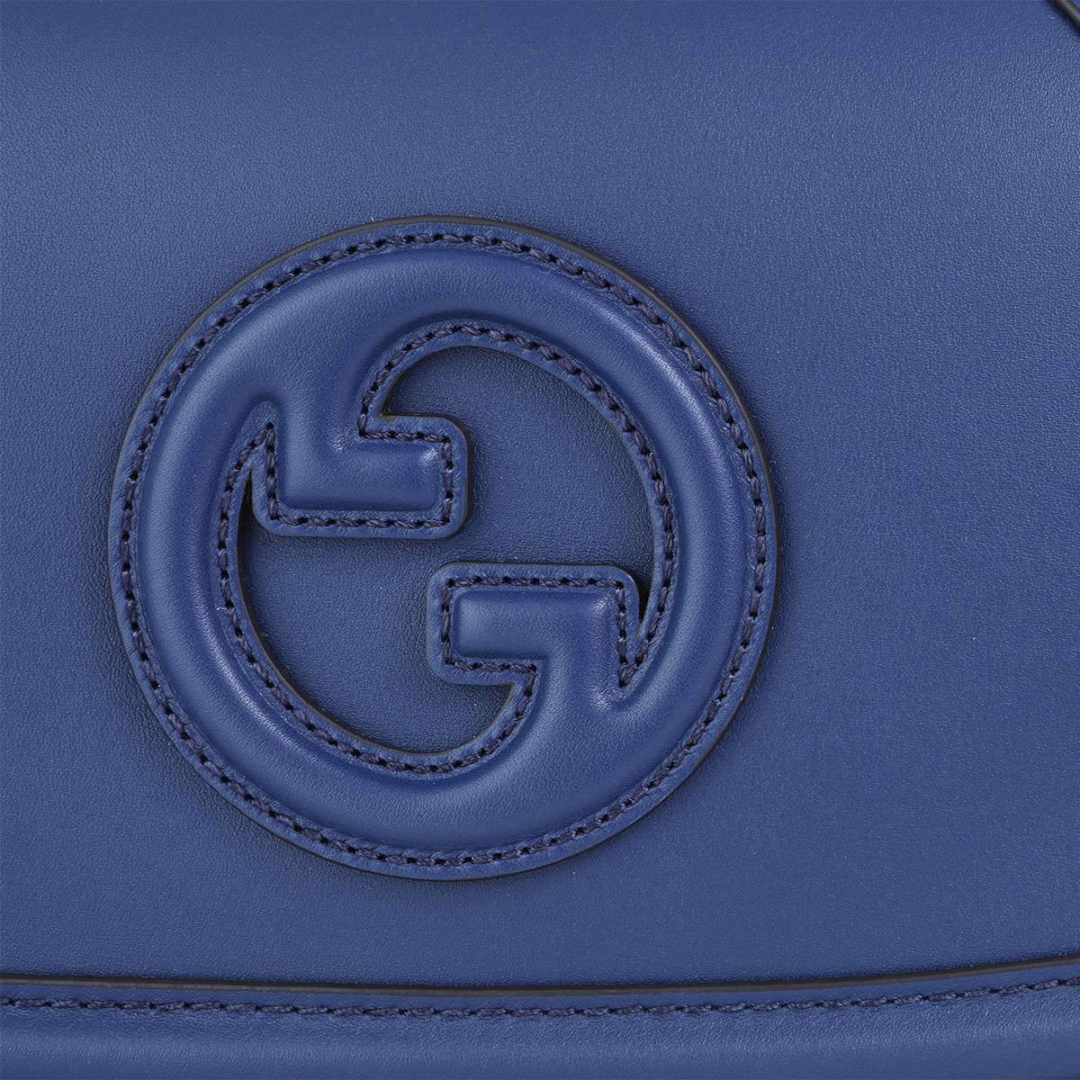 BLUE LEATHER BLONDIE SHOULDER BAG BLUE LEATHER BLONDIE SHOULDER BAG