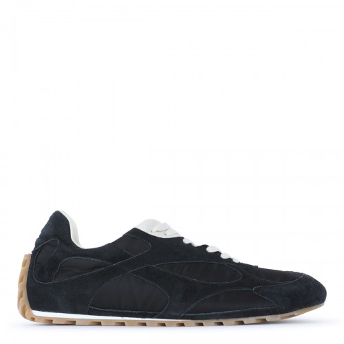 BLACK AND NAVY SUEDE ORBIT FLASH SNEAKERS